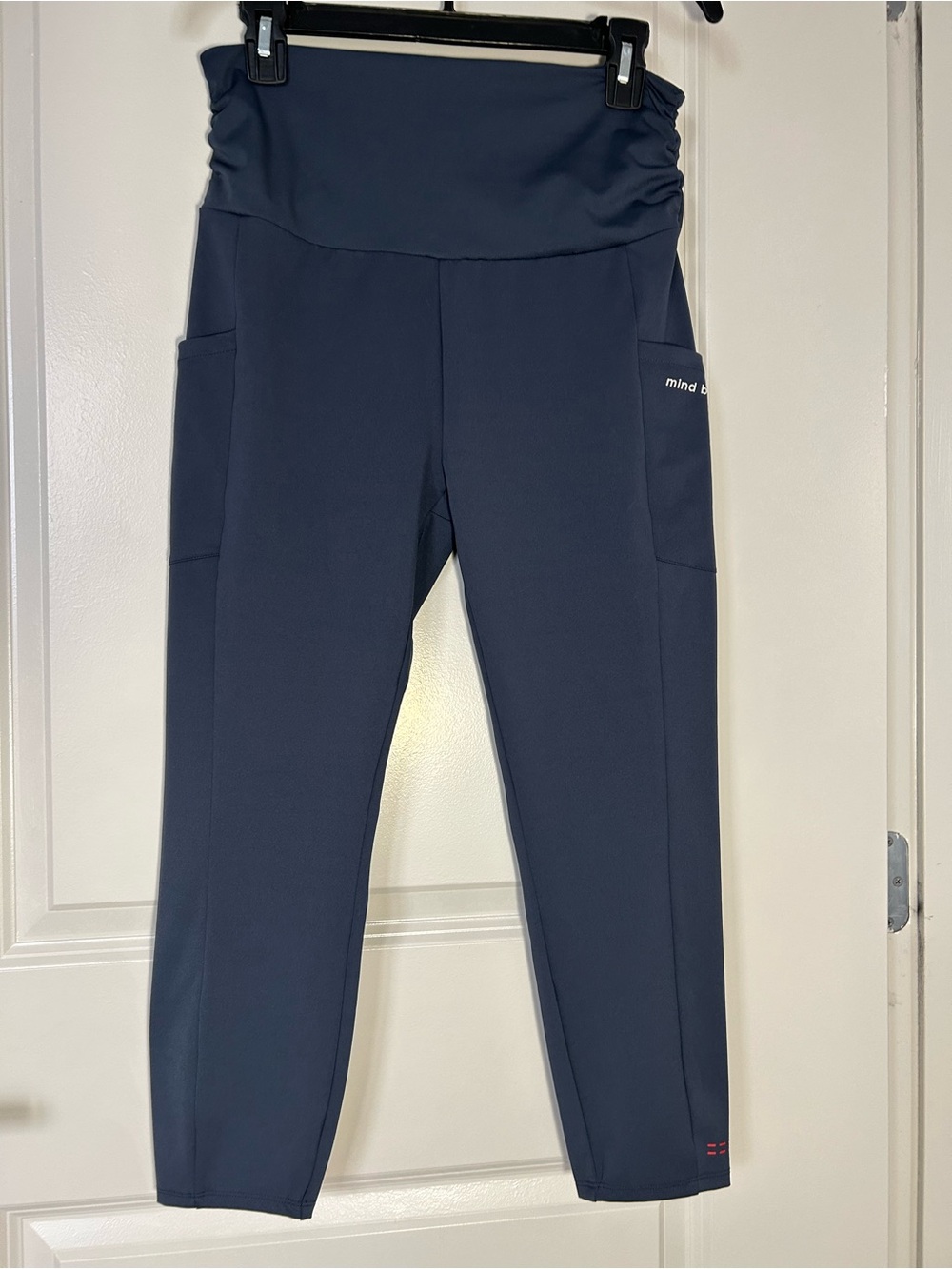 NEVER WORN. Peace Love World Navy High-Waist Workout Leggings with Side Pockets